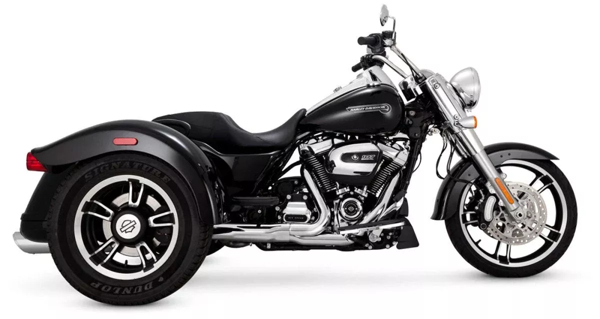 Vance & Hines 4″ Mufflers Twin Slash For Harley