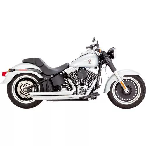 Vance & Hines Big Shots Staggered PCX Exhaust for 1986-2017 Harley Softail - Chrome