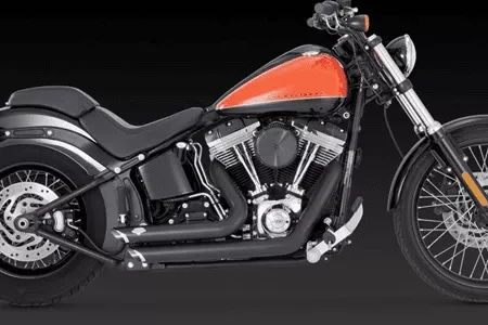 Vance & Hines Shortshots Staggered for Harley Davidson Softail '12-17 -Black (49-state emissions compliant)