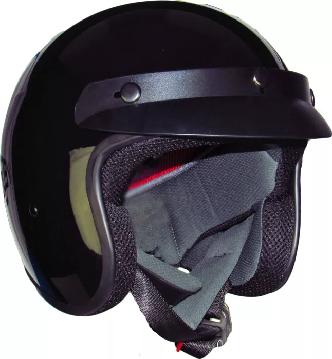 Vega C05 Youth Open Face Helmet - Gloss Black Junior | Kids Helmet