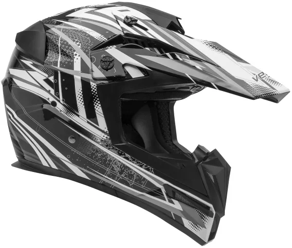 Vega Might X Jr. Off Road Helmet - Blitz Black Junior | Kids Helmet