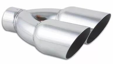 Vibrant 1333 3.5" Round Stainless Steel Dual Tip