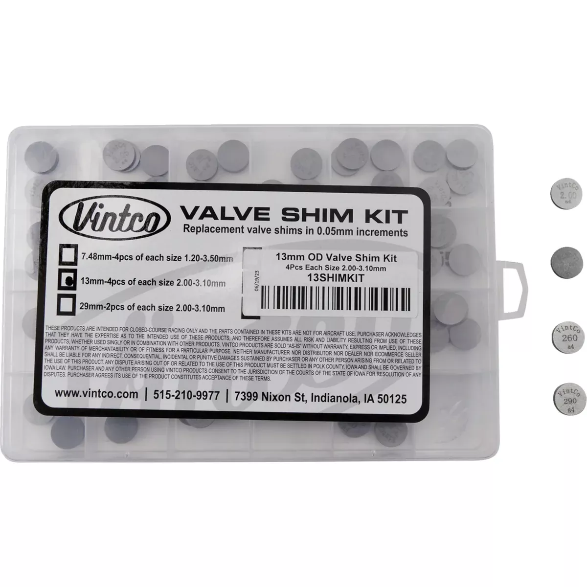 VINTCO 0925-1486 13SHIMKIT Shim Kit 13.00 mm – 2.00 mm-3.10 mm