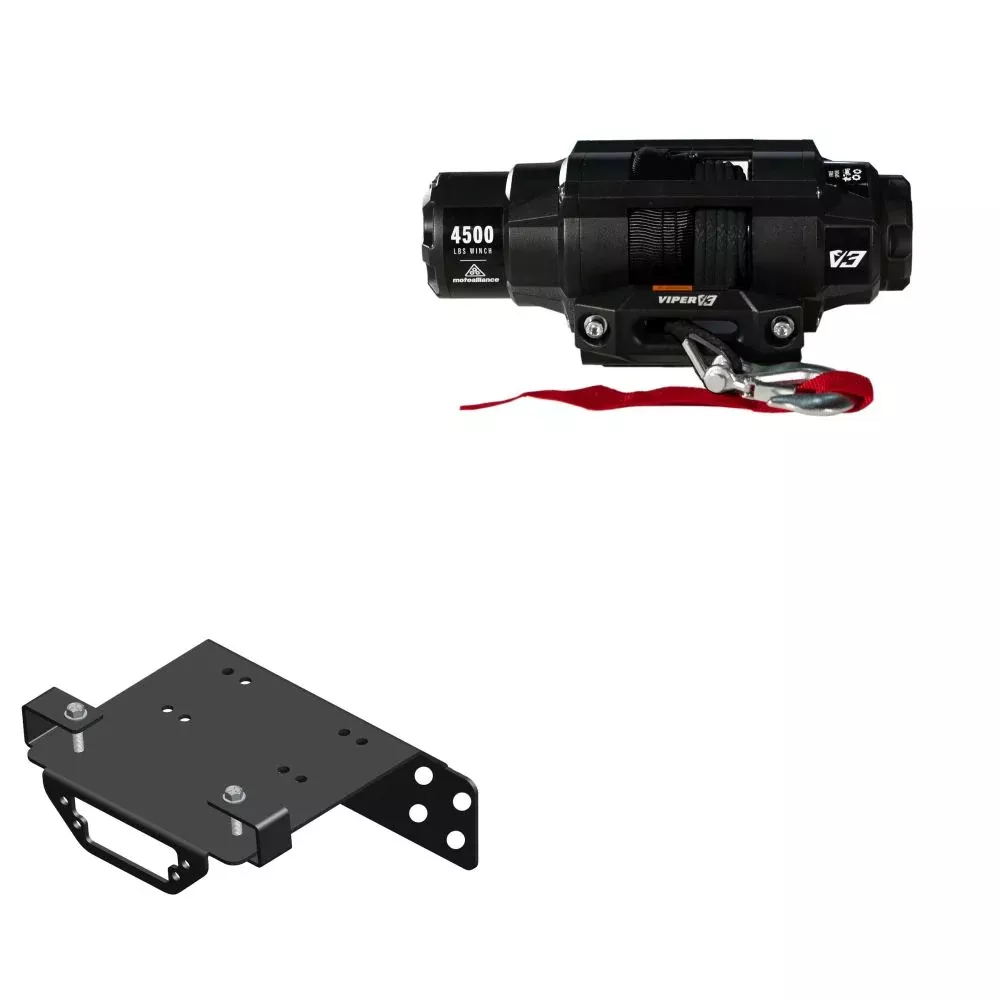 Viper 4500lbs V3 Winch Black Rope With Mount For Honda Talon 1000X 2019-2020