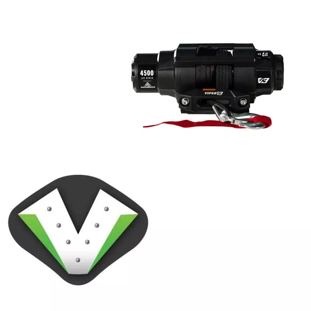 Viper 4500lbs V3 Winch Black Rope With Mount For Polaris Ranger 800 Full Size 4×4 2010-2014