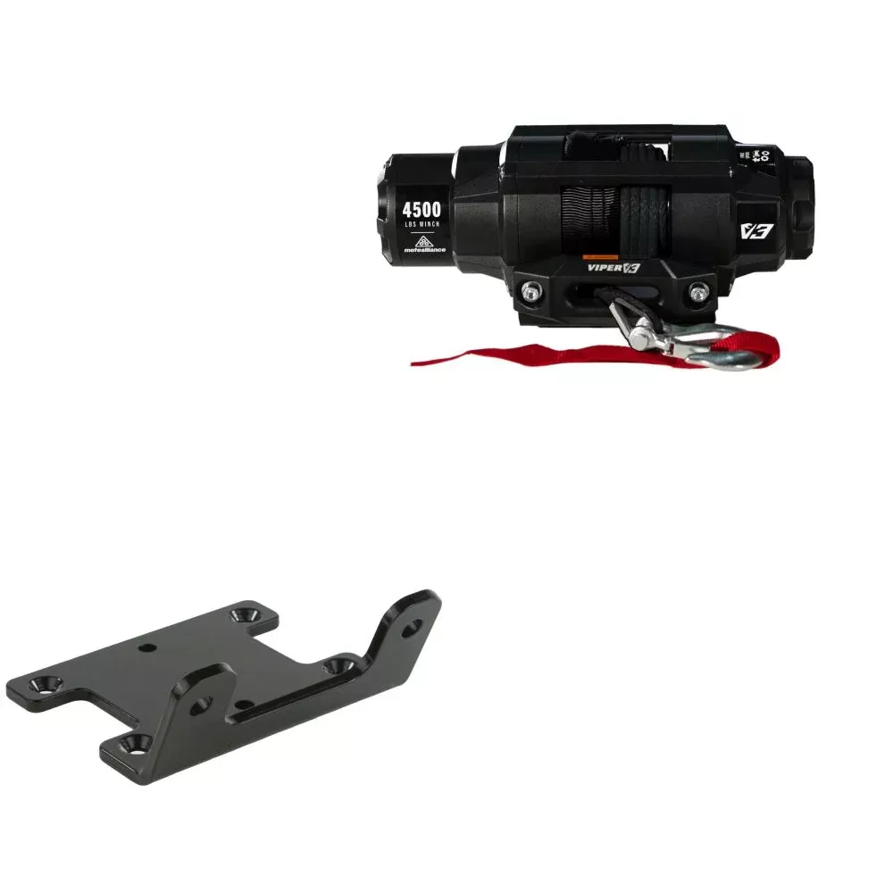 Viper 4500lbs V3 Winch Black Rope With Mount For Yamaha Grizzly 400 2007-2008