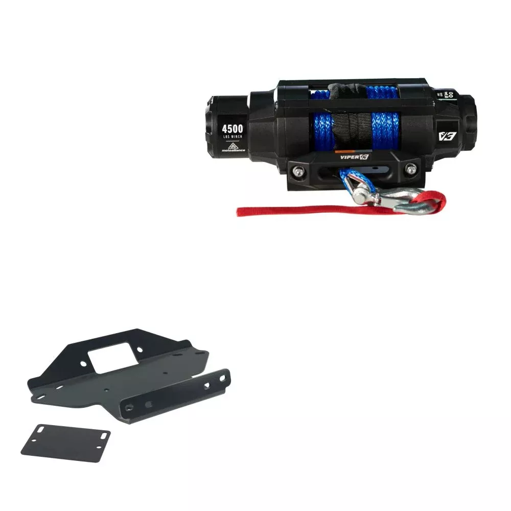 Viper 4500lbs V3 Winch Blue Rope With Mount For Kawasaki Brute Force 650 EPS 2006-2013