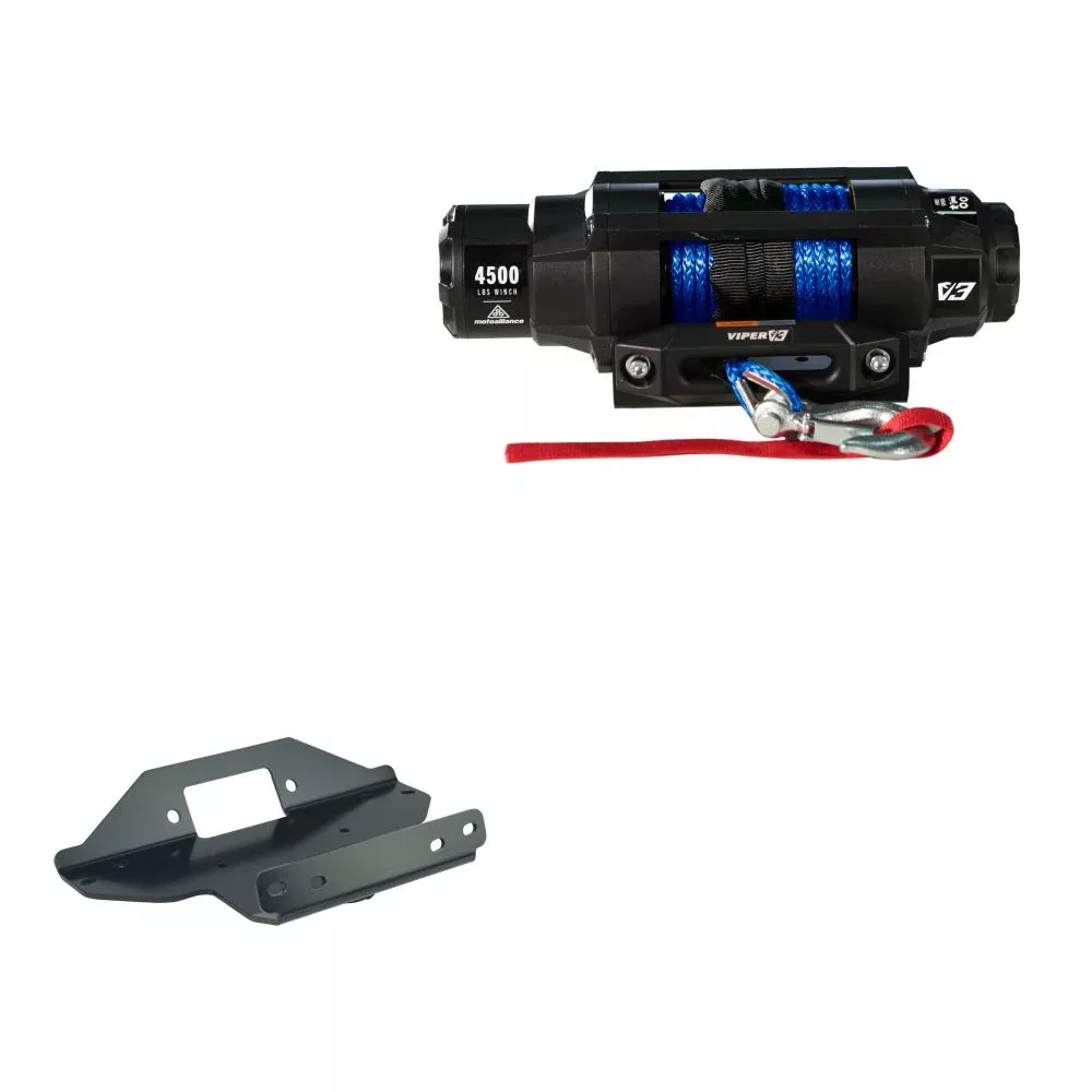 Viper 4500lbs V3 Winch Blue Rope With Mount For Kawasaki Brute Force 750 2005-2020