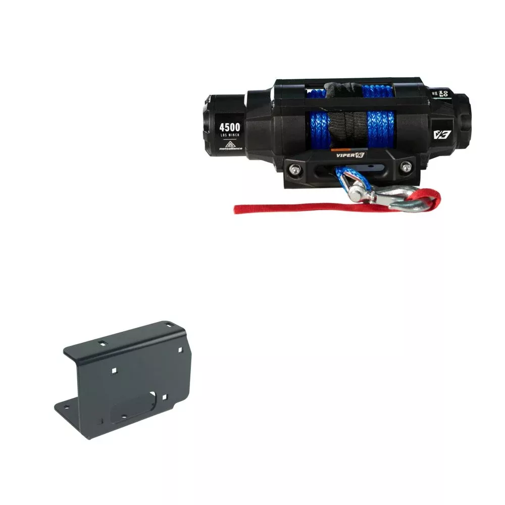Viper 4500lbs V3 Winch Blue Rope With Mount For Kawasaki Prairie 700 2004-2006