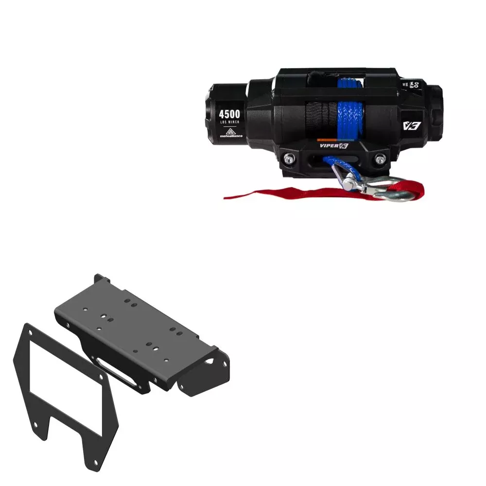 Viper 4500lbs V3 Winch Blue Rope With Mount For Polaris RZR Pro XP 2020-2022
