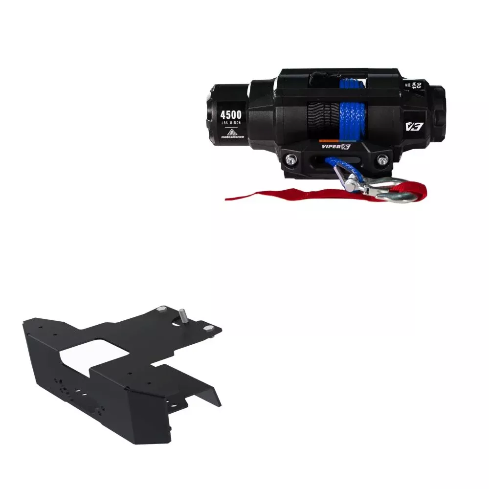 Viper 4500lbs V3 Winch Blue Rope With Mount For Polaris RZR Turbo S 4 2019-2021