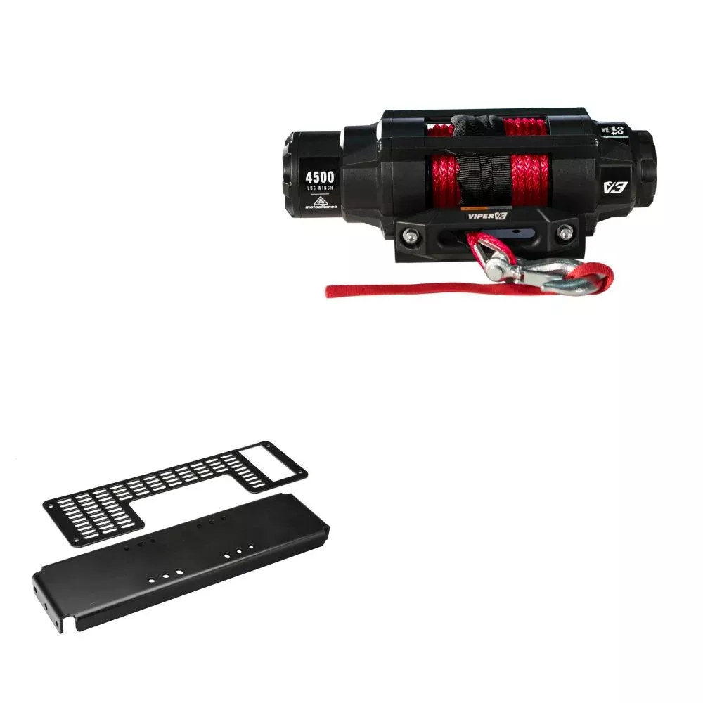 Viper 4500lbs V3 Winch Red Rope With Mount For Polaris Ranger XP 1000 2005-2008