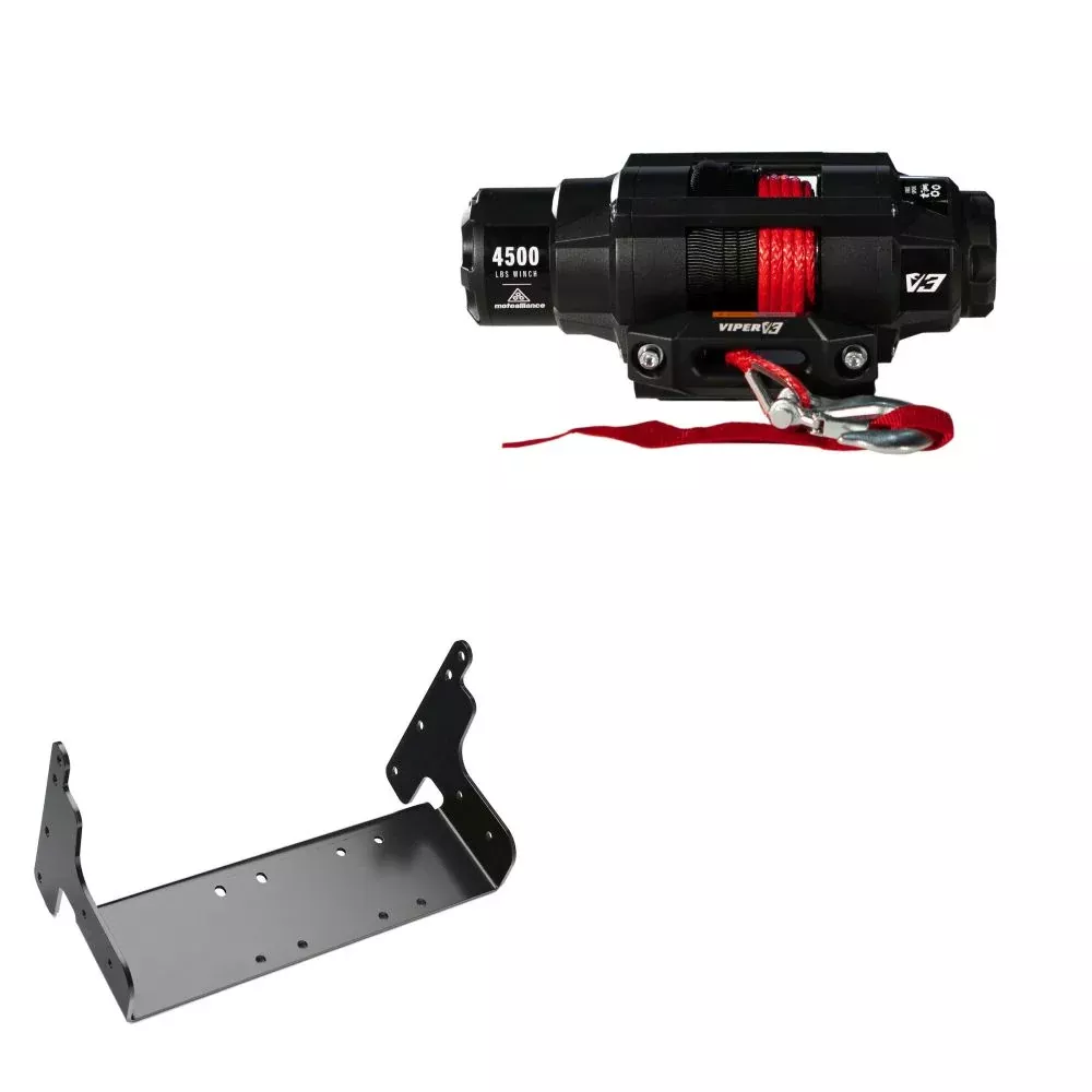 Viper 4500lbs V3 Winch Red Rope With Mount For Polaris Xpress 400L 1996-1997