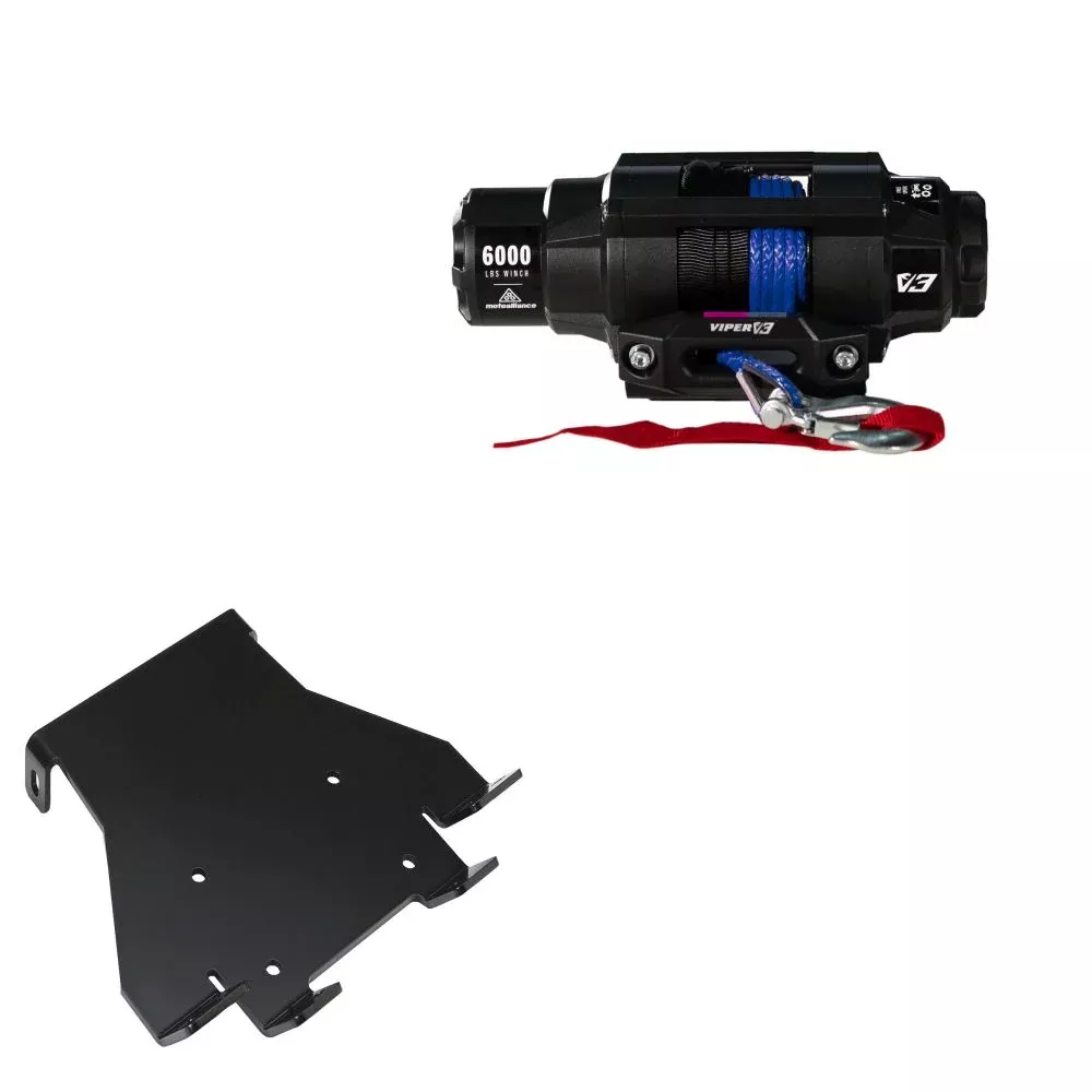 Viper 6000lbs V3 Winch Blue Rope With Mount For Honda Foreman 400 2007-2011