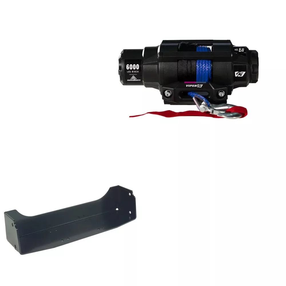 Viper 6000lbs V3 Winch Blue Rope With Mount For John Deer Gator XUV 625i 2011-2021