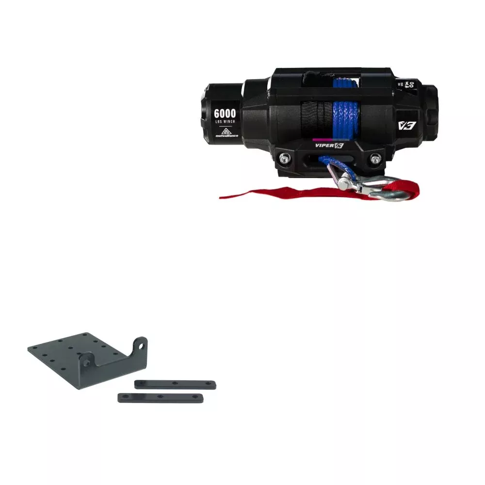 Viper 6000lbs V3 Winch Blue Rope With Mount For Kubota RTV1140 2009-2022