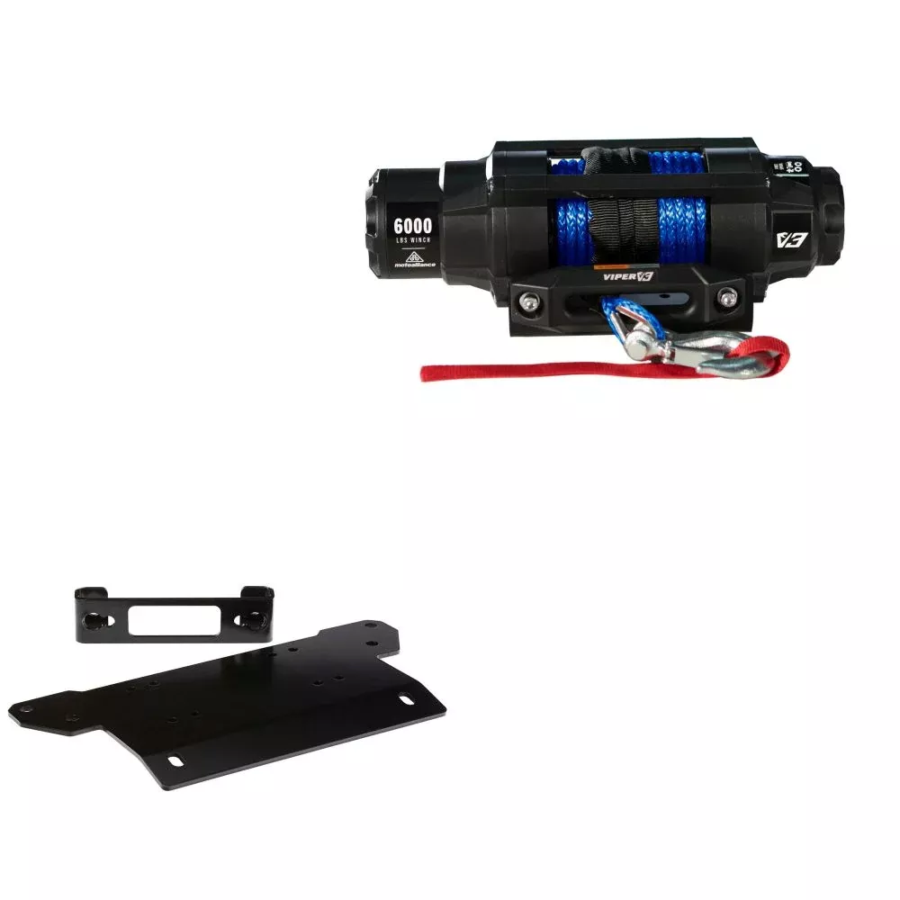 Viper 6000lbs V3 Winch Blue Rope With Mount For Polaris Ranger 570 2015-2016