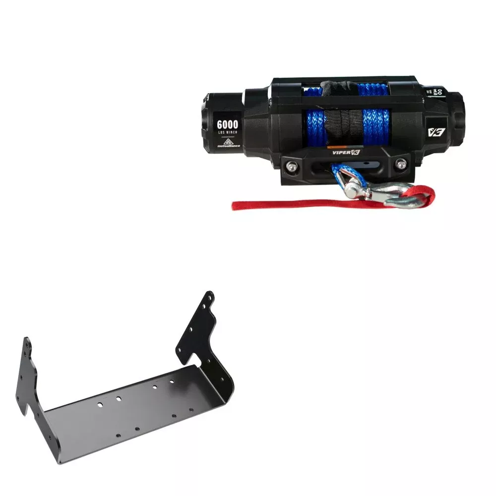 Viper 6000lbs V3 Winch Blue Rope With Mount For Polaris Xpedition 325 2000-2002