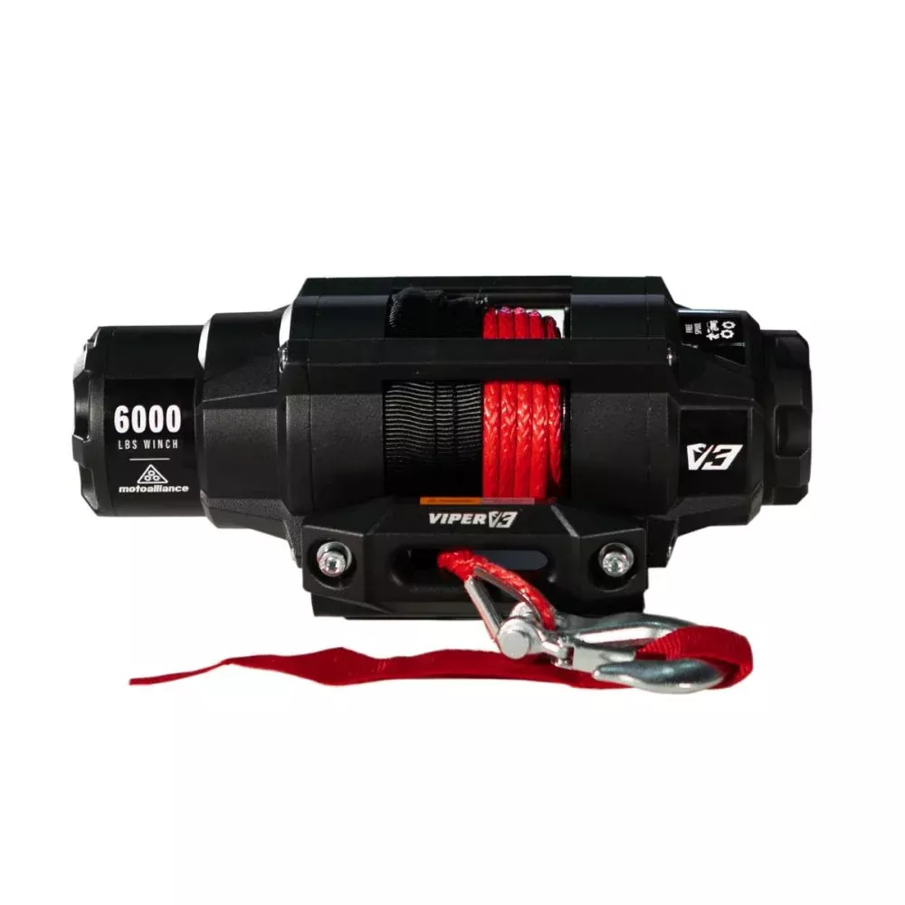 Viper 6000lbs V3 Winch Red Rope With Mount For Polaris Sportsman X2 800 2007-2009