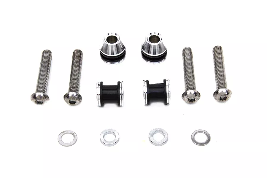 VTwin Chrome Saddlebag Docking Hardware Kit 2006-2017 Harley Dyna FXD FXDWG