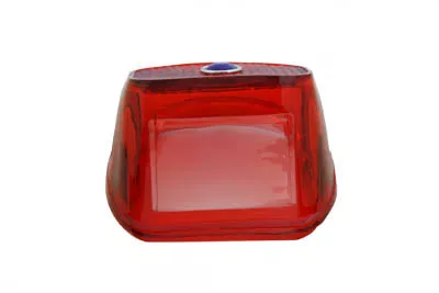 Vtwin Red Blue Dot Rear Taillight Lens for 1973-1998 Harley Softail Touring