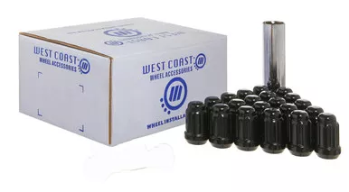 West Coast Accessories W55014S 14X1.5 Bulge Acorn Spline Lug Nuts Chrome