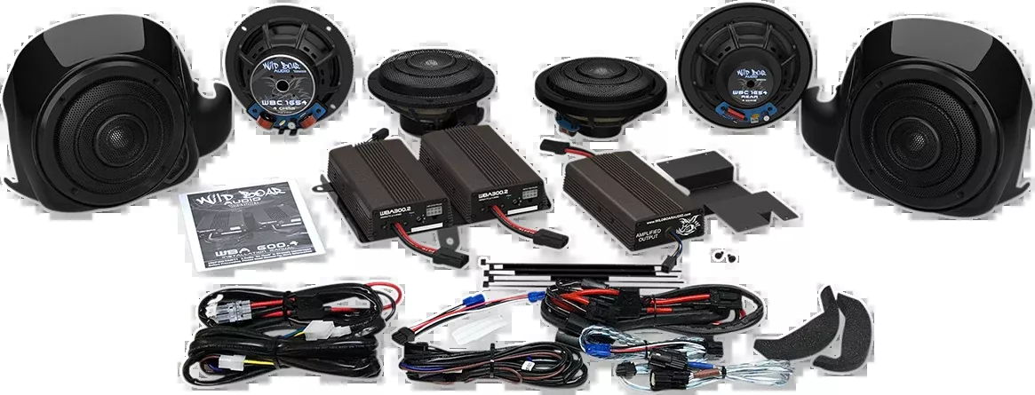 Wild Boar Whole Hog 900 Watt Amp Six Speaker Kit 2014-2022 Harley Touring FLHTK