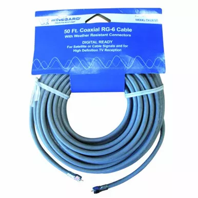 Winegard CX-0650 50" RG-6 Coax Cable w/ Weatherproof Connectors, Digital Ready