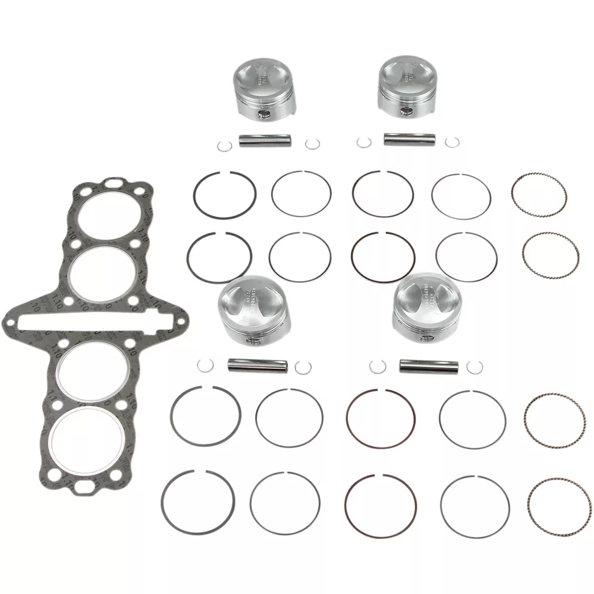 WISECO 0903-0158 K810 Forged Piston Kit with Head Gasket Piston Kit with Gasket - 69.00 mm - Kawasaki