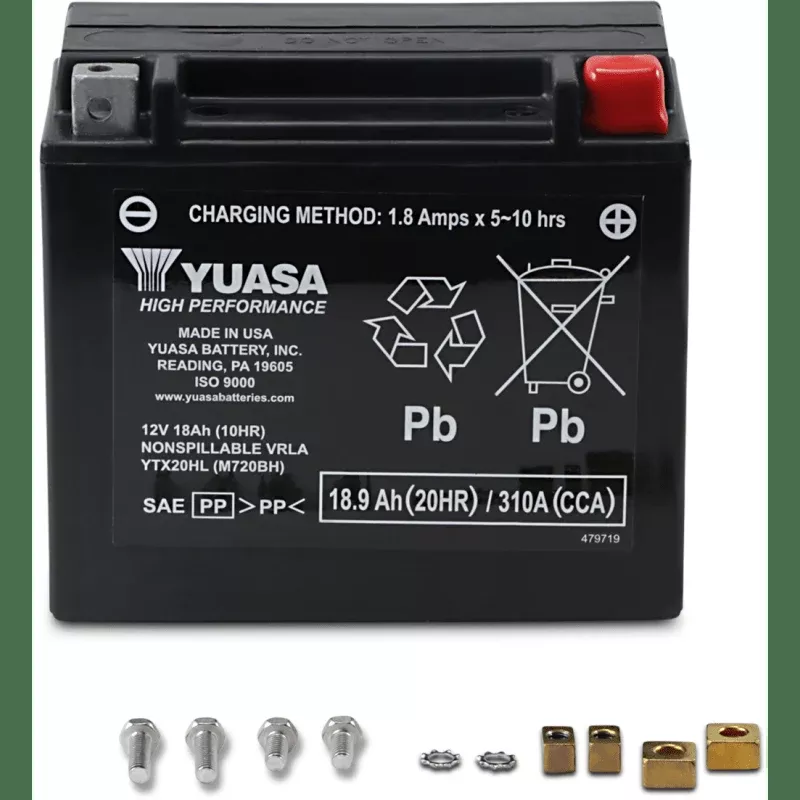 Yuasa Battery Maintenance Free AGM Factory Activated