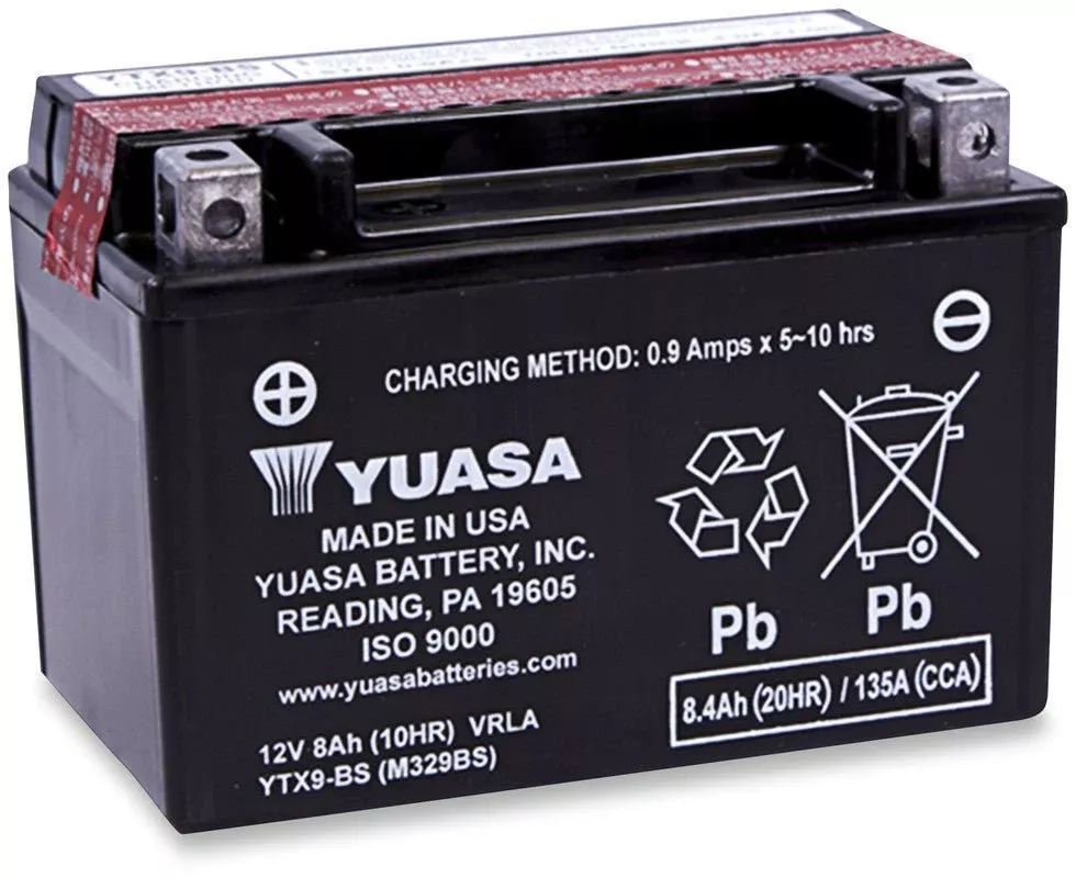 Yuasa YTX9-BS Maintenance Free 12V Battery